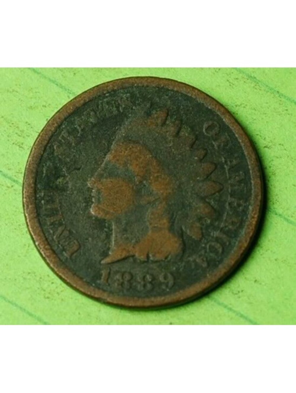 X227 1889 Indian Head Cent Penny 1c - Check Out Our eBay Store - old coin money
